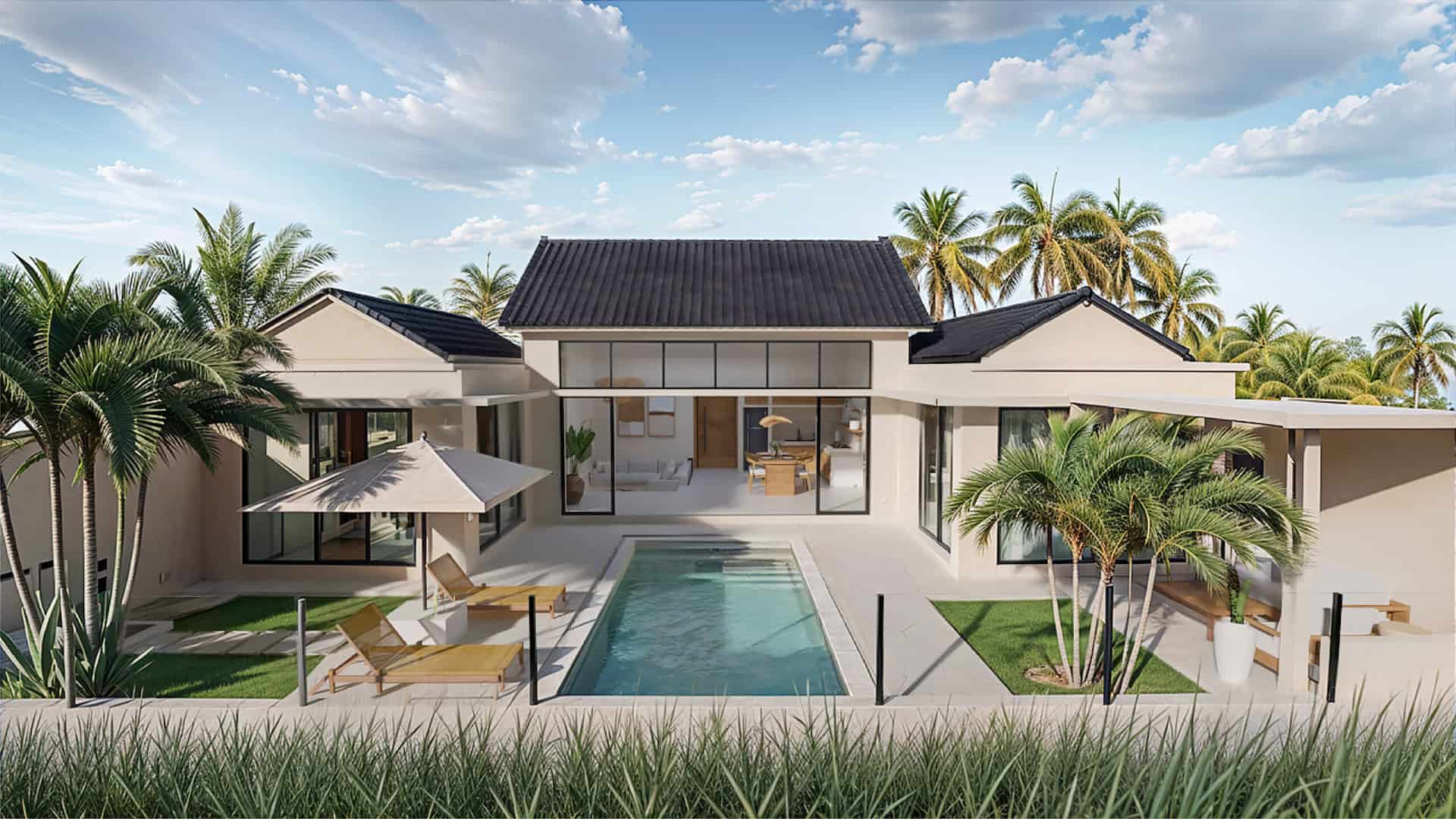 NEAR FROM THE BEACH 2 BEDROOM VILLA FOR SALE  LEASEHOLD IN KEDUNGU BALI BE-1149 